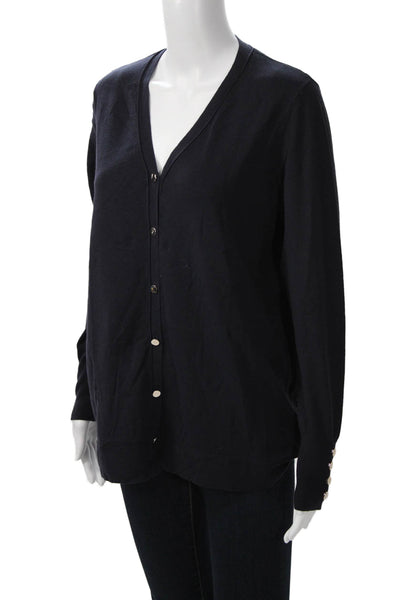 Renuar Unisex Cardigan Dark Blue V-Neck Long Sleeve Size M