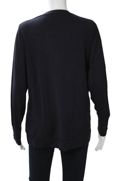 Renuar Unisex Cardigan Dark Blue V-Neck Long Sleeve Size M