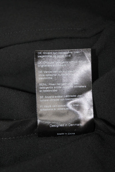 Bitte Kai Rand Womens Designer Black Mock Neck Button Cape Long Sleeve Size S