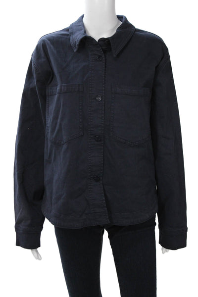 Renuar Unisex Collared Button Dark Blue Jacket Long Sleeve Size XL