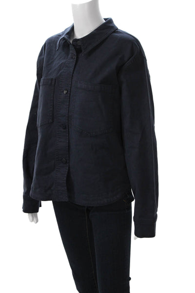 Renuar Unisex Collared Button Dark Blue Jacket Long Sleeve Size XL