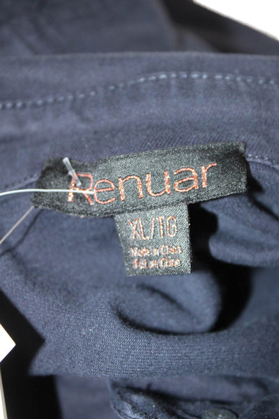 Renuar Unisex Collared Button Dark Blue Jacket Long Sleeve Size XL