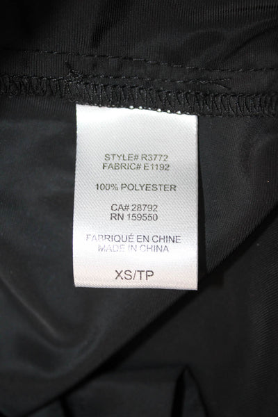 Renuar Womens Windbreaker Black High Neck Zip Army Long Sleeve Size XS