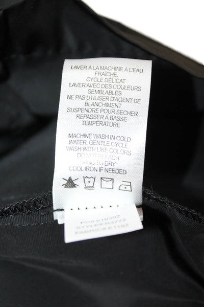 Renuar Womens Windbreaker Black High Neck Zip Army Long Sleeve Size XS