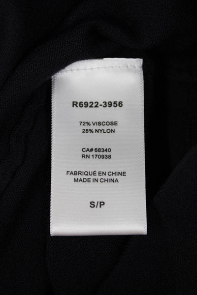 Renuar Womens Cardigan Black V-Neck Button Long Sleeve Size S