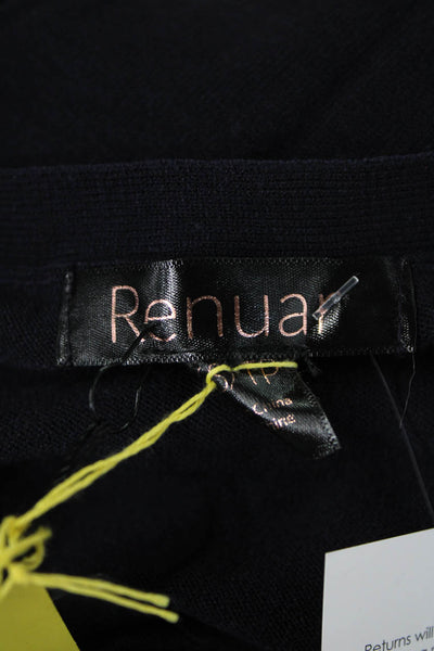 Renuar Women Cardigan Dark Blue V-Neck Button Long Sleeve Size XS