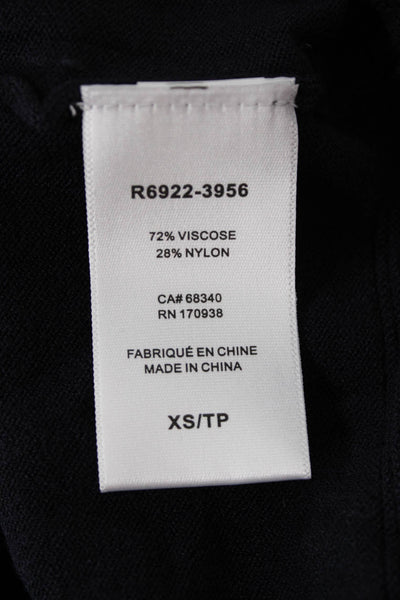 Renuar Women Cardigan Dark Blue V-Neck Button Long Sleeve Size XS