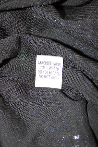 Aris A. Womens Black Argyle 80s 3/4 Sleeve Hook & Eye Jacket Size M