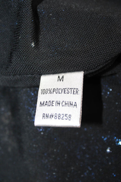 Aris A. Womens Black Argyle 80s 3/4 Sleeve Hook & Eye Jacket Size M
