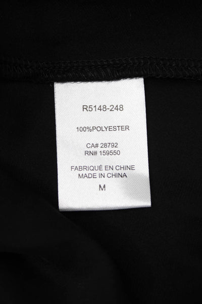 Renuar Women Basic Tunic T-Shirt Black Crew Neck Short Sleeve Polyester Size M