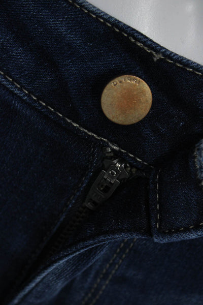 DL1961 Womens Ankle Skinny Jeans Dark Blue Mid Rise Button Size 24