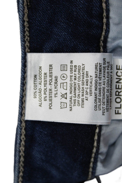 DL1961 Womens Ankle Skinny Jeans Dark Blue Mid Rise Button Size 24