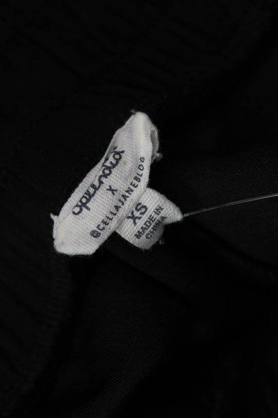 Splendid Womens Black Classic Sweatpants Drawstring Polyester Viscose Size XS