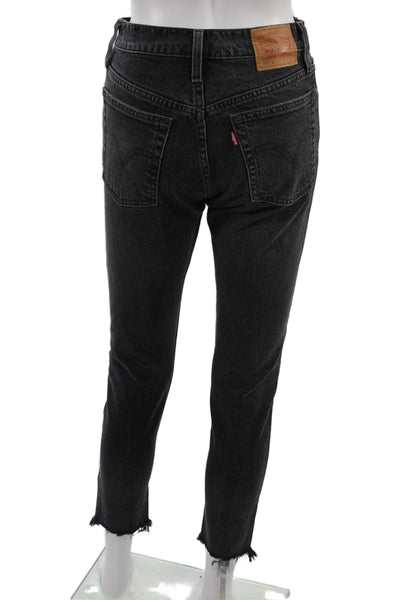Levis Unisex Ankle Cropped Dark Gray Mid Rise Jeans Size 24