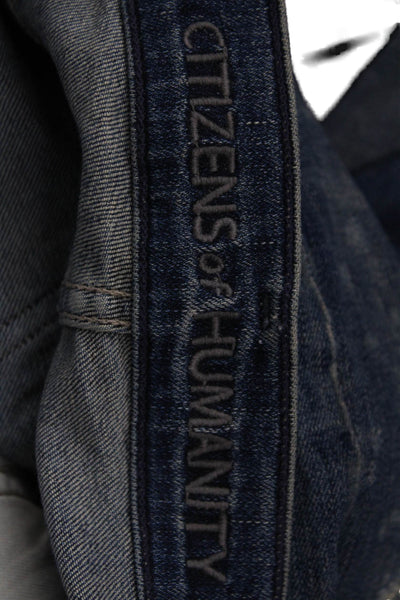 Citizens of Humanity Women Skinny Ankle Jeans Dark Blue Mid Rise Size 24