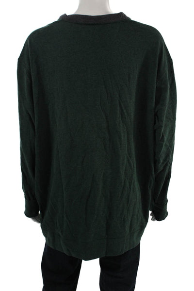 Polo Ralph Lauren Mens Pullover Sweatshirt Green Mock Neck Size Big 3X