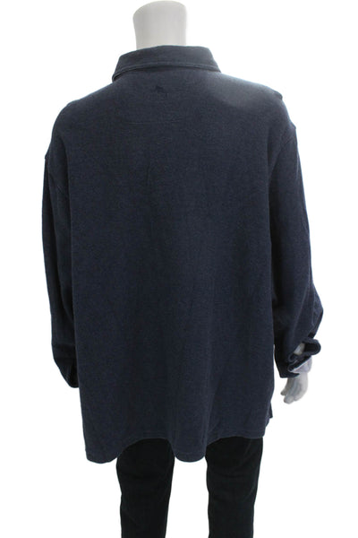 Tommy Bahama Mens Long Sleeves Rugby Sweater Blue Size Extra Extra Extra Large