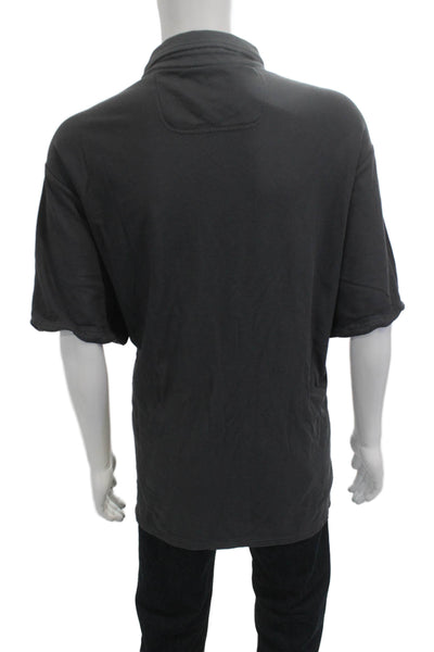 Tommy Bahama Mens Short Sleeves Rugby Shirt Grey Size Extra Extra Extra Large