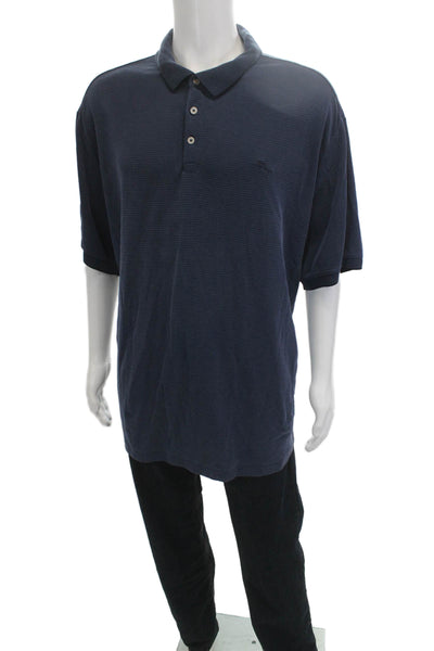Tommy Bahama Mens Polo Shirt Navy Blue Size Extra Extra Extra Large