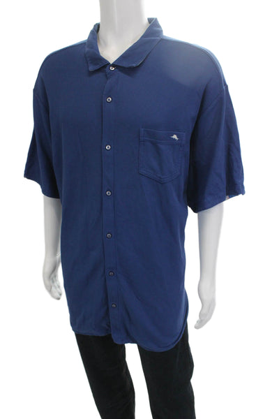 Tommy Bahama Mens Button Down Shirt Blue Size Extra Extra Extra Large