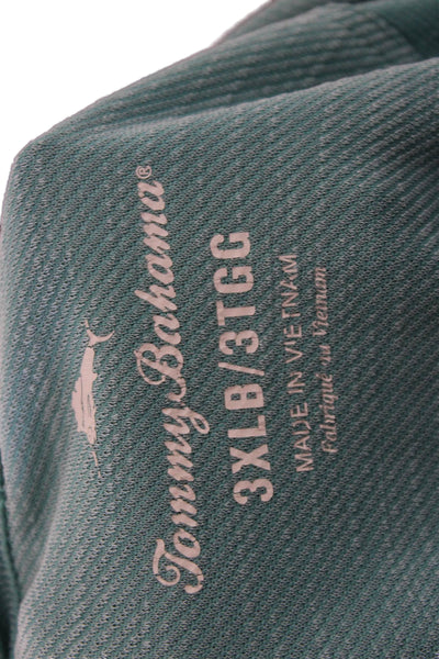 Tommy Bahama Mens Short Sleeves Polo Shirt Blue Size Extra Extra Extra Large