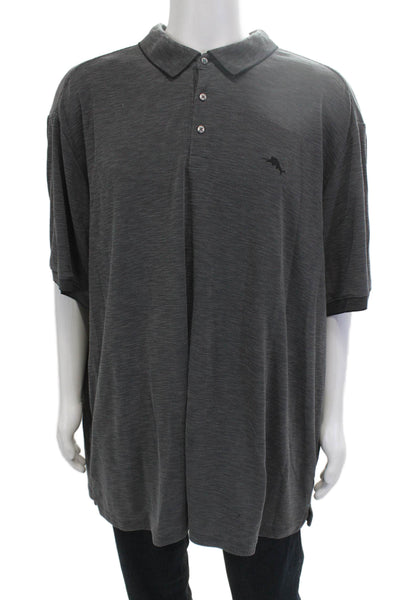 Tommy Bahama Mens Short Sleeves Rugby Shirt Grey Size Extra Extra Extra Large