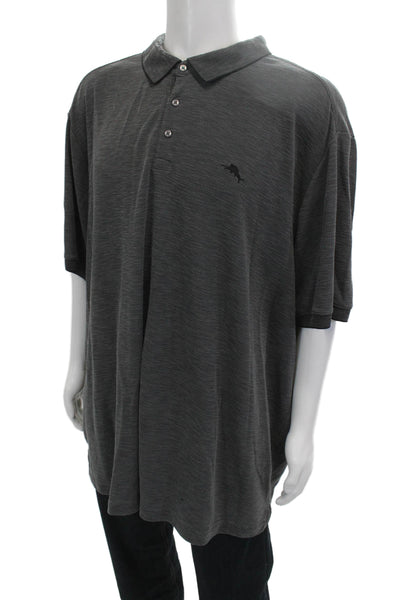 Tommy Bahama Mens Short Sleeves Rugby Shirt Grey Size Extra Extra Extra Large