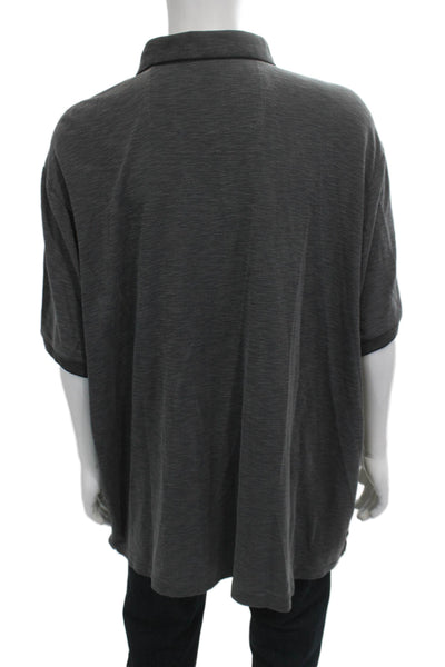Tommy Bahama Mens Short Sleeves Rugby Shirt Grey Size Extra Extra Extra Large