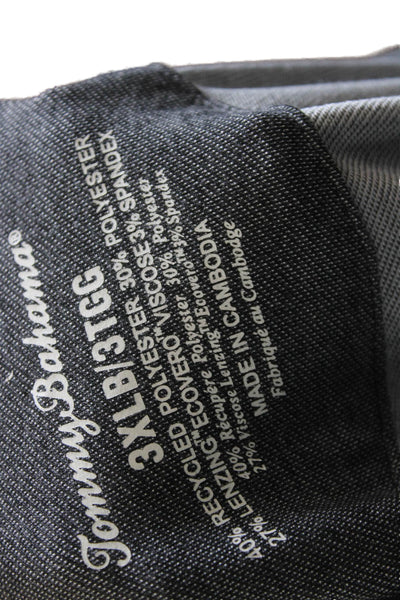 Tommy Bahama Mens Long Sleeves Polo Shirt Black Size Extra Extra Extra Large