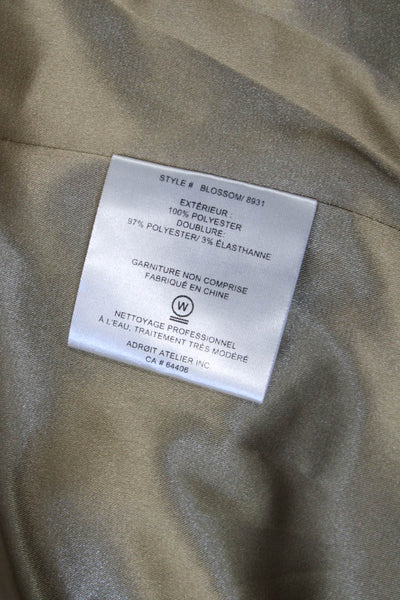 Adroit Atelier Womens Brown High Neck Sleeveless Animal Print Vest Size XS