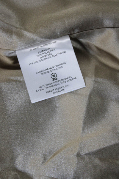 Adroit Atelier Women Brown Sleeveless High-Neck Polyester Vest Hook&Eye Size M