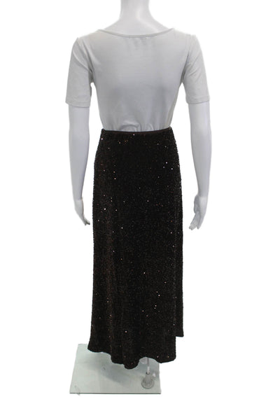 Jessie Liu Womens Maxi Skirt Black 100% Polyester Long Size S