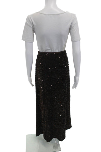Jessie Liu Womens Maxi Straight Pencil Skirt Black Size M