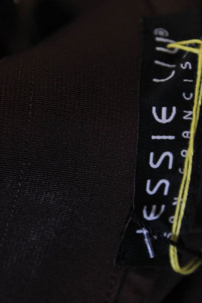 Jessie Liu Womens Maxi Straight Pencil Skirt Black Size M
