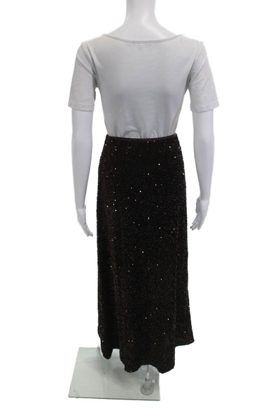 Jessie Liu Women Maxi Pencil Skirt Black Polyester Size XL