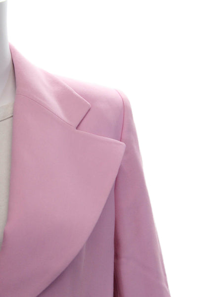 Khaite Women Quilted Blazer Pink Button Viscose Size 6