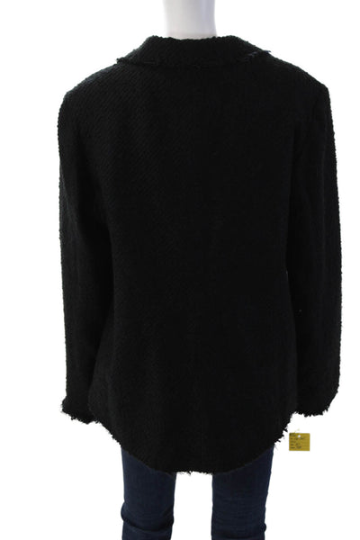Finley Womens Classic Collared Black Blazer Long Sleeve Button Solid Size XL