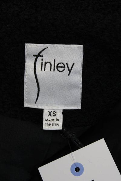 Finley Women Black Collared Long Sleeve Solid Classic Blazer Size XS