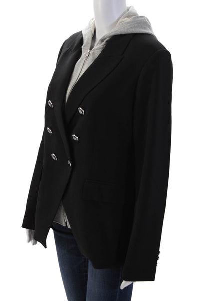 Renuar Unisex Black Collared Long Sleeve Classic Blazer Size 10
