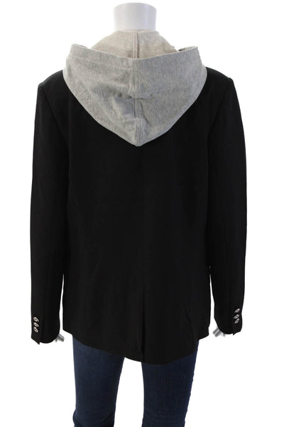 Renuar Unisex Black Collared Long Sleeve Classic Blazer Size 10