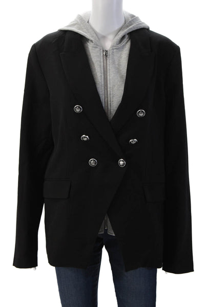 Renuar Unisex Black Collared Classic Blazer Button Long Sleeve Size 14