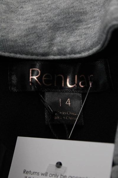 Renuar Unisex Black Collared Classic Blazer Button Long Sleeve Size 14
