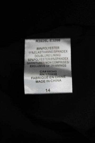 Renuar Unisex Black Collared Classic Blazer Button Long Sleeve Size 14