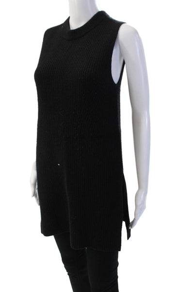 Polo Ralph Lauren Unisex Black Mock Neck Sleeveless Merino Pullover Size XS