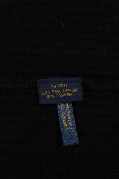 Polo Ralph Lauren Unisex Black Mock Neck Sleeveless Merino Pullover Size XS