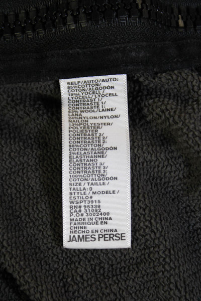 Standard James Perse Women Pullover Hoodie Dark Gray Drawstring Size 0