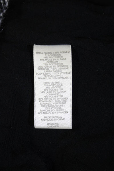 Rebecca Taylor Women Biker Motorcycle Jacket Black Zip Size 0