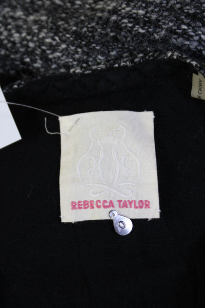 Rebecca Taylor Women Biker Motorcycle Jacket Black Zip Size 0