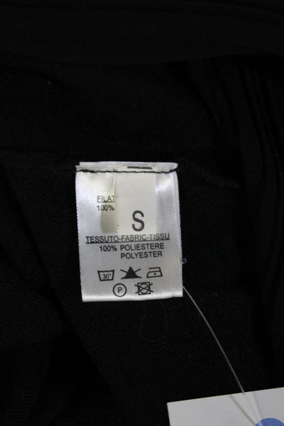 Roberto Collina Women Designer Black High Neck Long Sleeve Blouse Size S