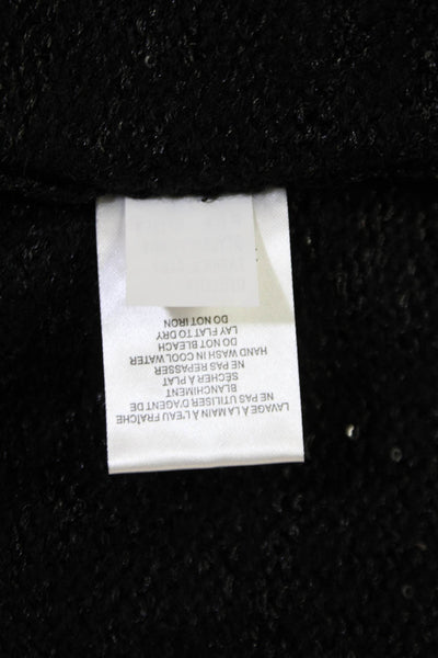 Renuar Unisex Cardigan Sweater Black Tie Closure Long Sleeve Solid Size XL
